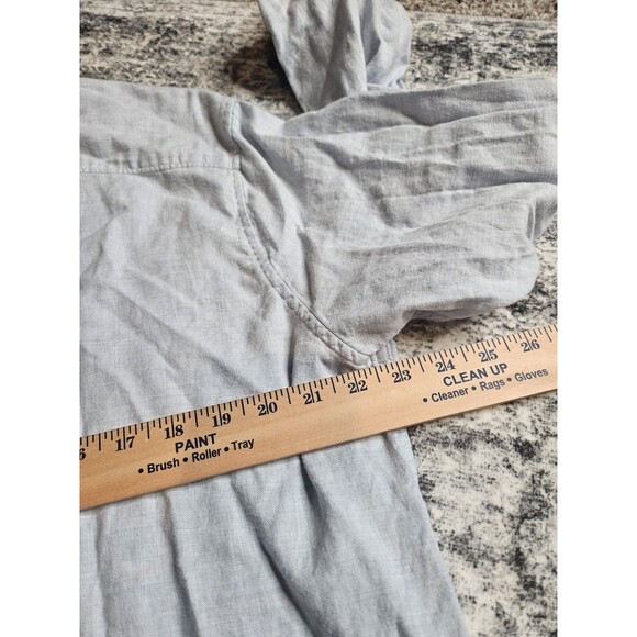 Travis Mathew Shirt XL Long Sleeve Button Up Light Blue Pockets Cotton - Picture 6 of 7
